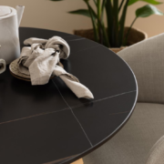 Malta Din/Table Ø90 Ceramic Black